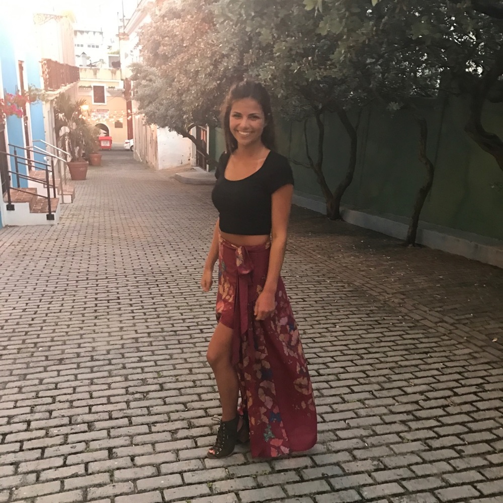 Free People Wrap Maxi Skirt